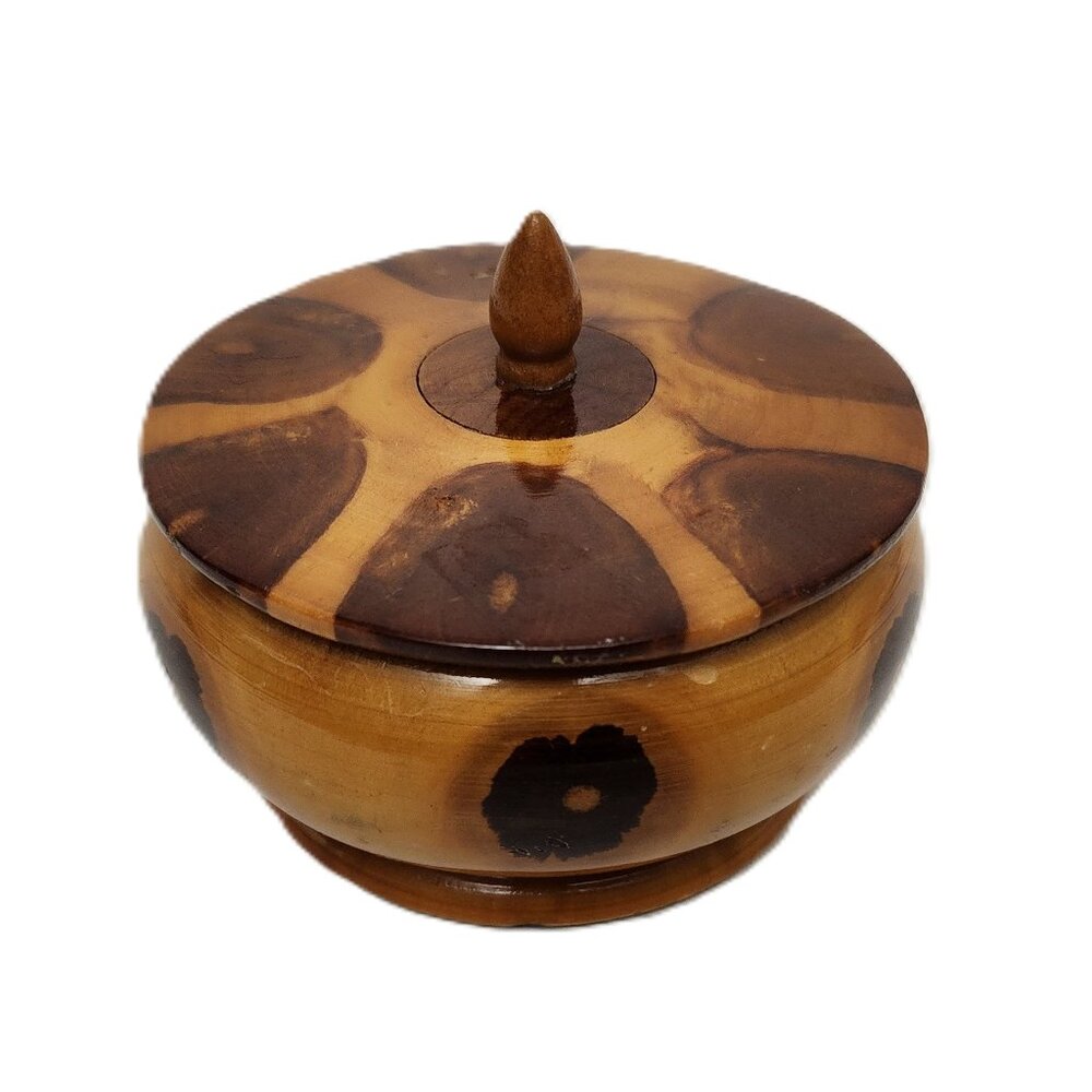Brazilian Handcrafted Wood Trinket Box By Carlos Zipperer Sobr C1920s